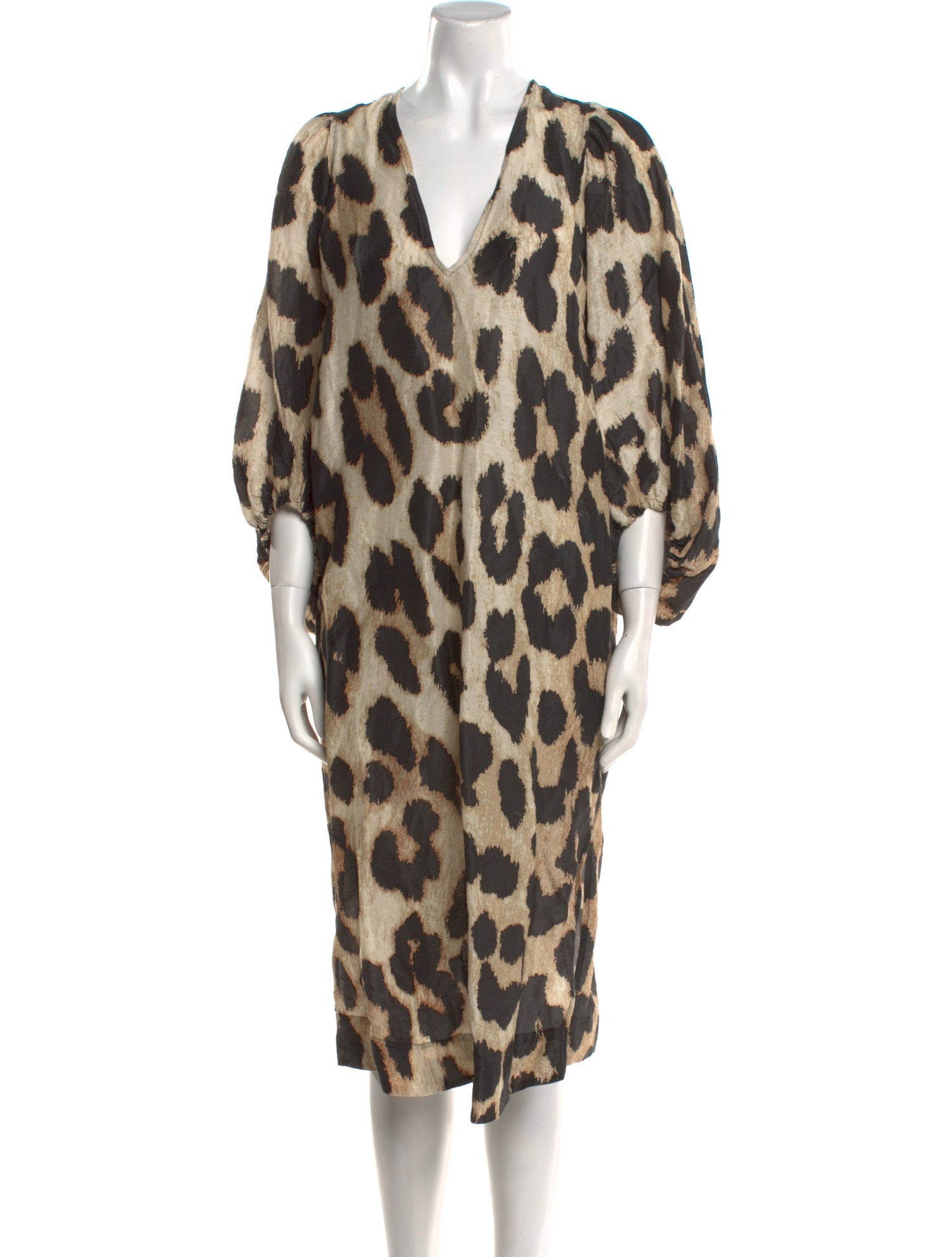 Ganni Linen Midi Length Dress