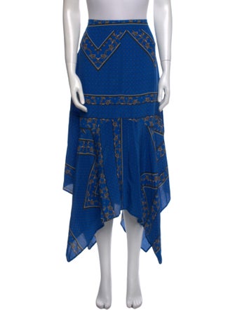 Ganni Silk Midi Length Skirt