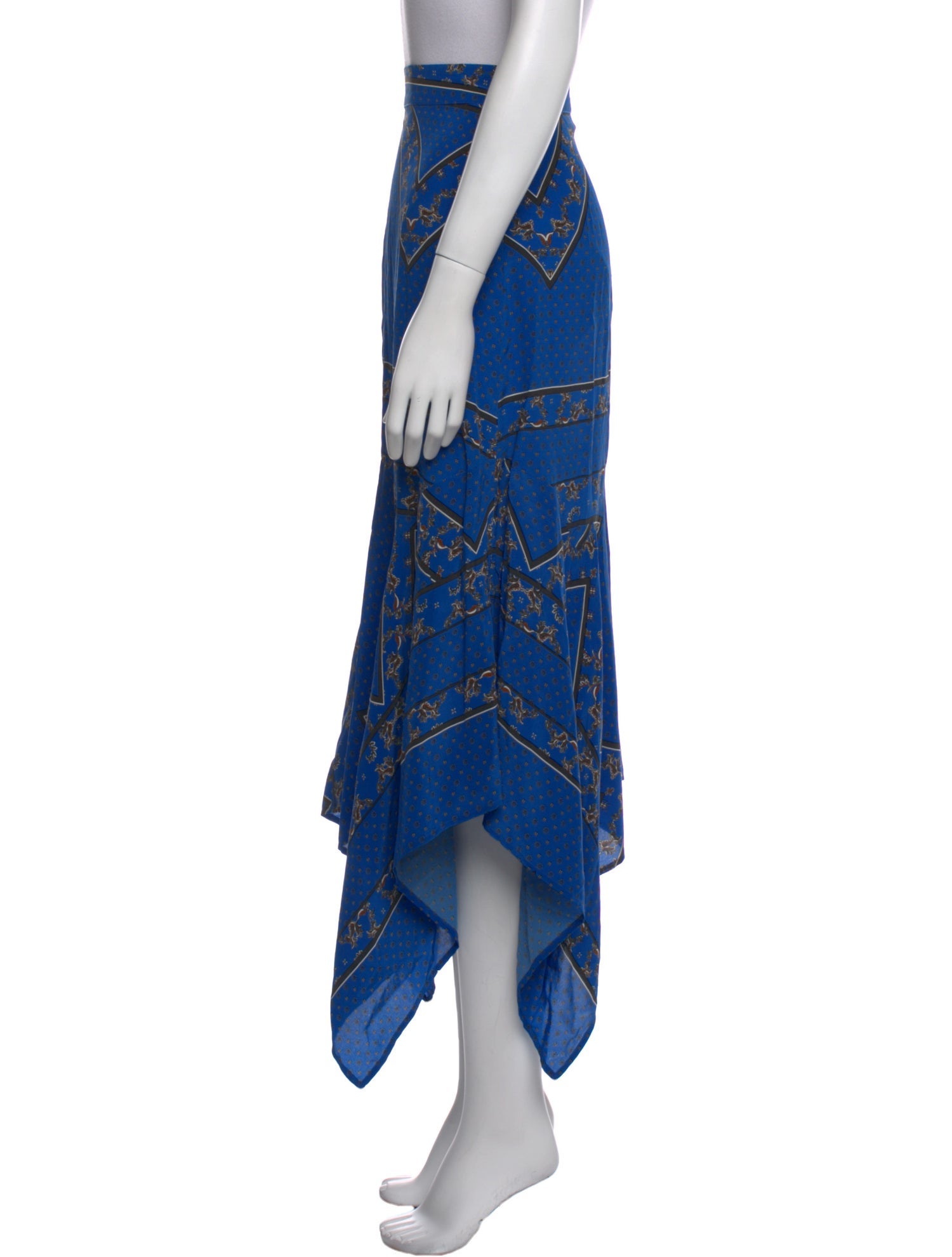 Ganni Silk Midi Length Skirt