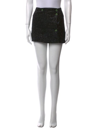 Ganni Glitter Accents Mini Skirt
