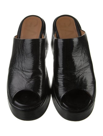 Ganni Patent Leather Slides