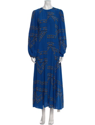 Ganni Silk Long Dress