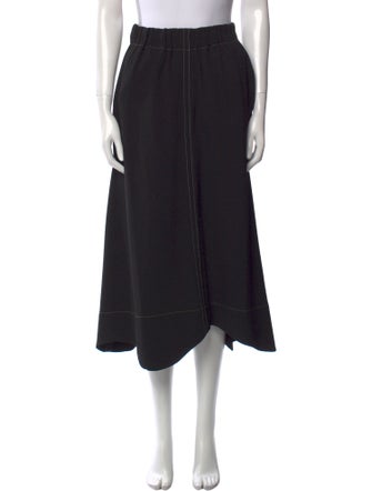 Ganni Pleated Accents Midi Length Skirt