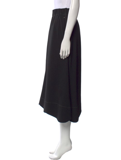 Ganni Pleated Accents Midi Length Skirt