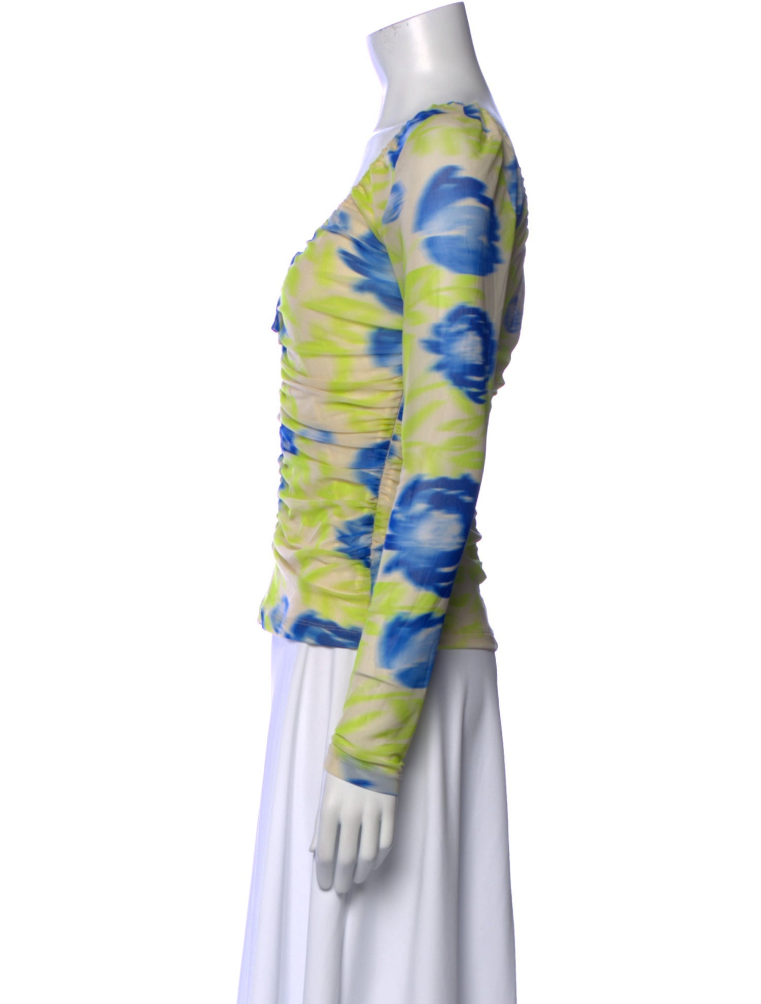 Ganni Printed Scoop Neck Top