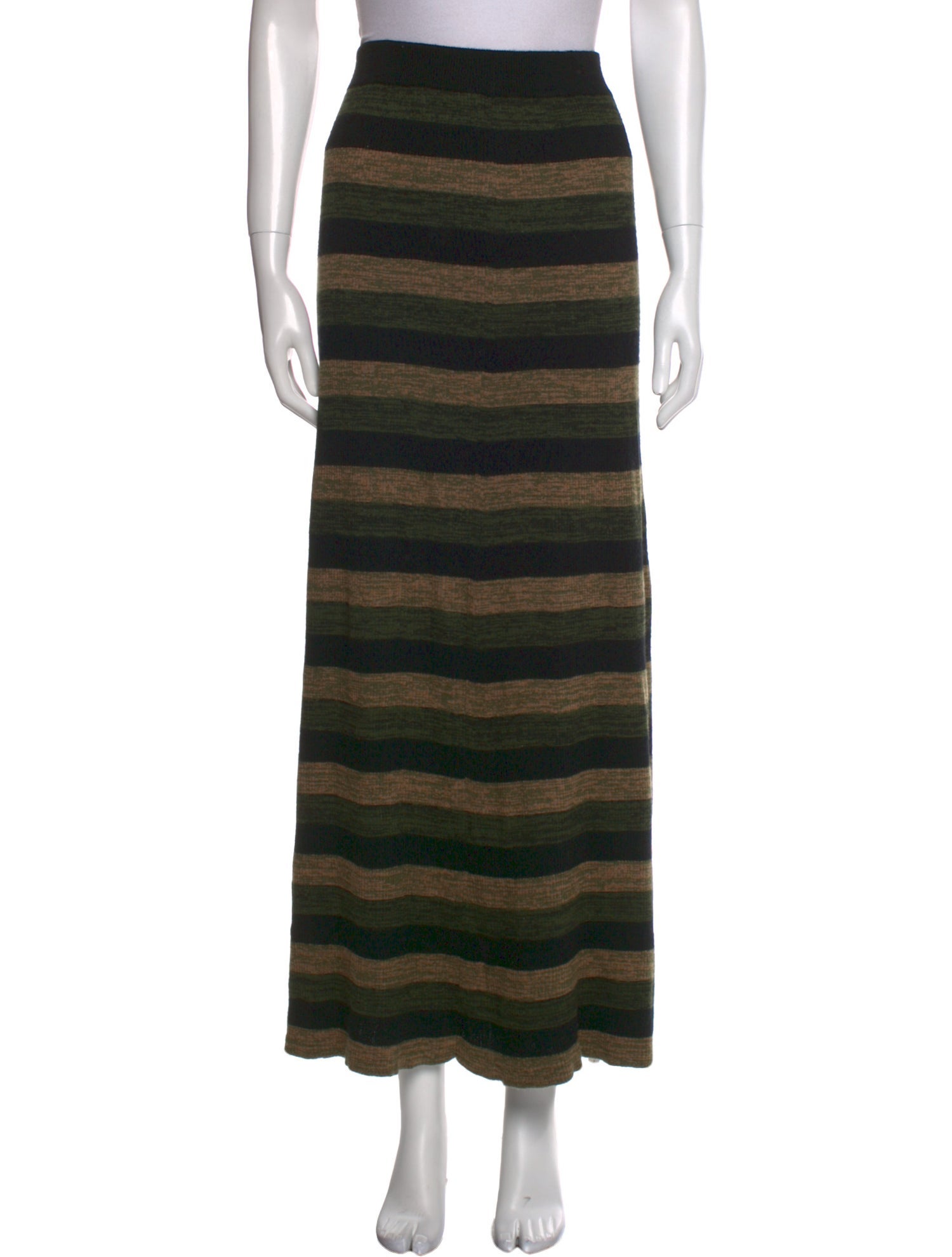 Ganni Merino Wool Midi Length Skirt