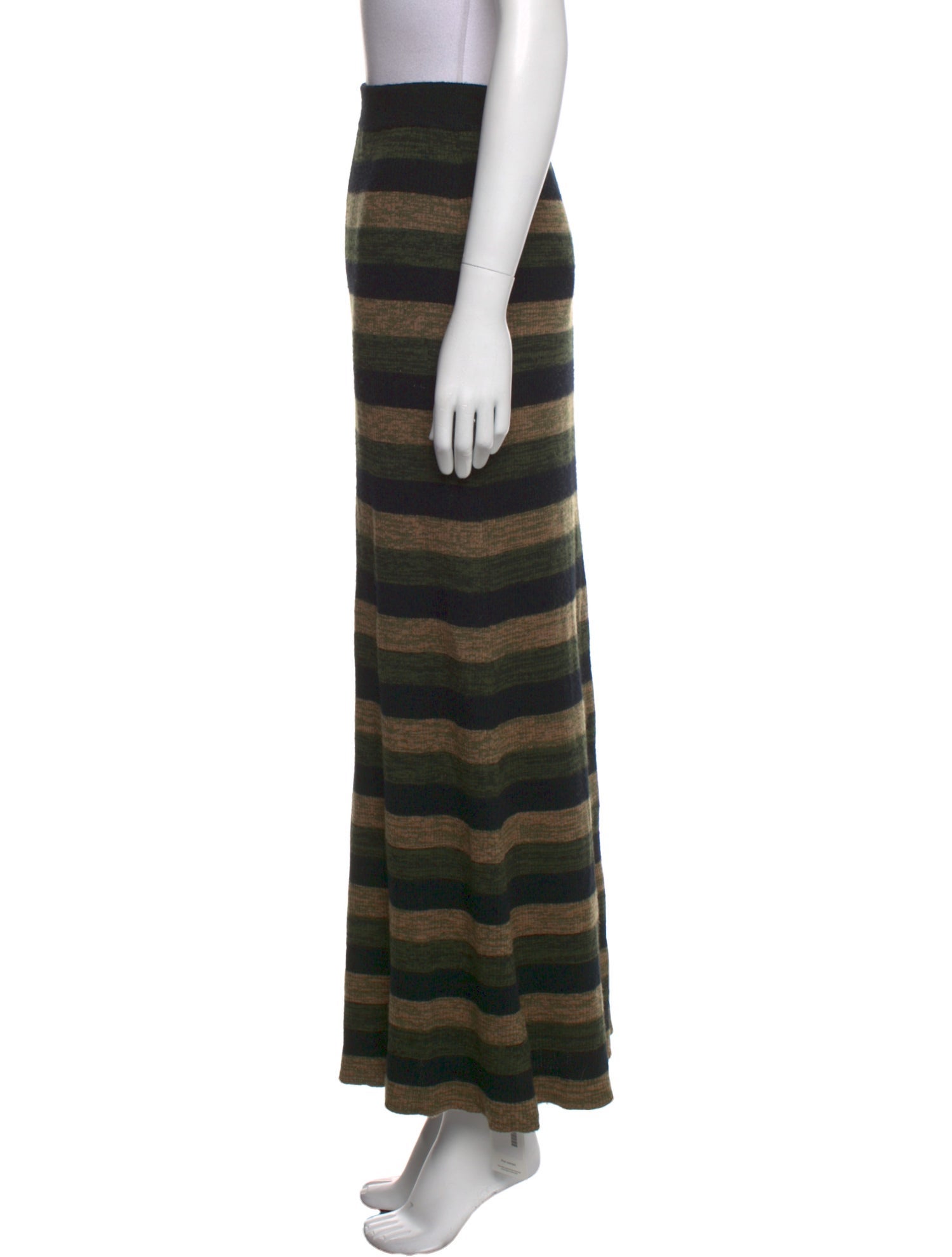 Ganni Merino Wool Midi Length Skirt