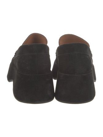 Ganni Suede Crystal Embellishments Loafers