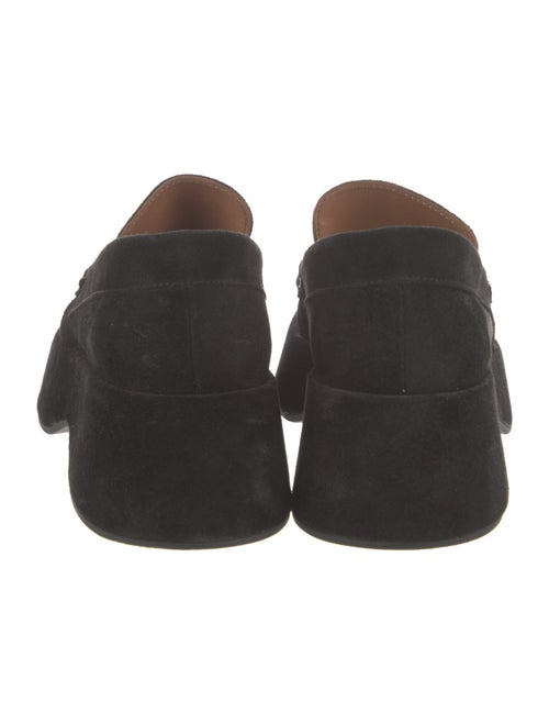 Ganni Suede Crystal Embellishments Loafers