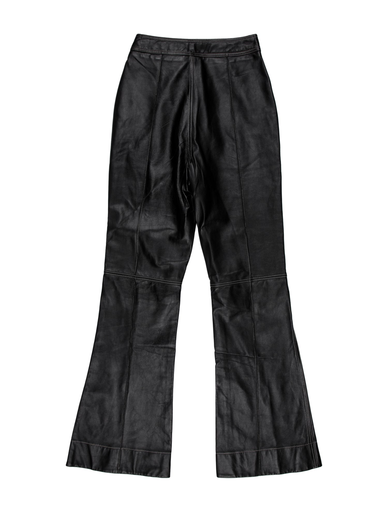 Ganni Leather Wide Leg Pants w/ Tags