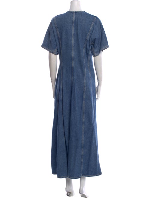 Ganni V-Neck Long Dress