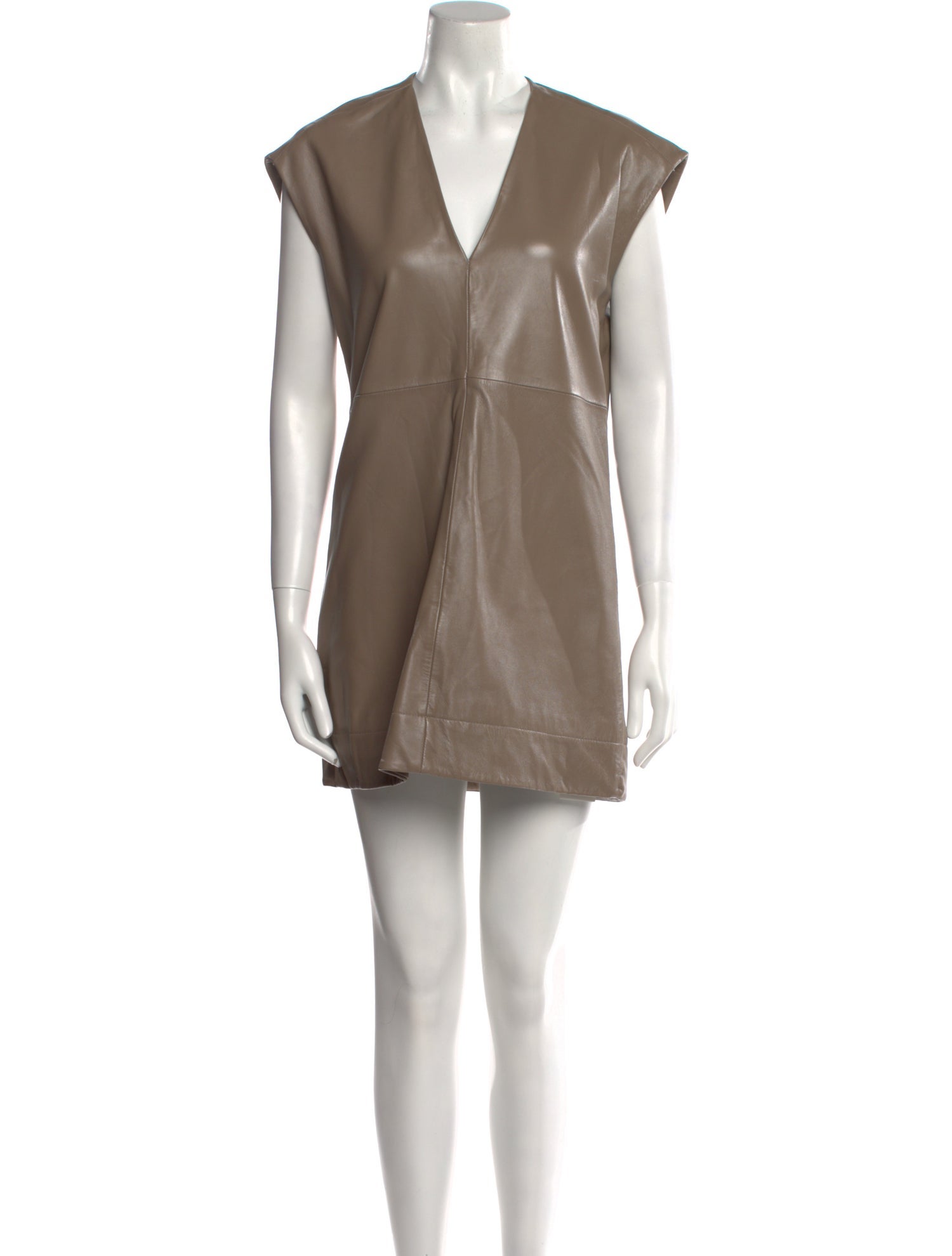 Ganni Lamb Leather Mini Dress