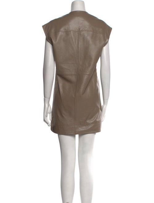 Ganni Lamb Leather Mini Dress