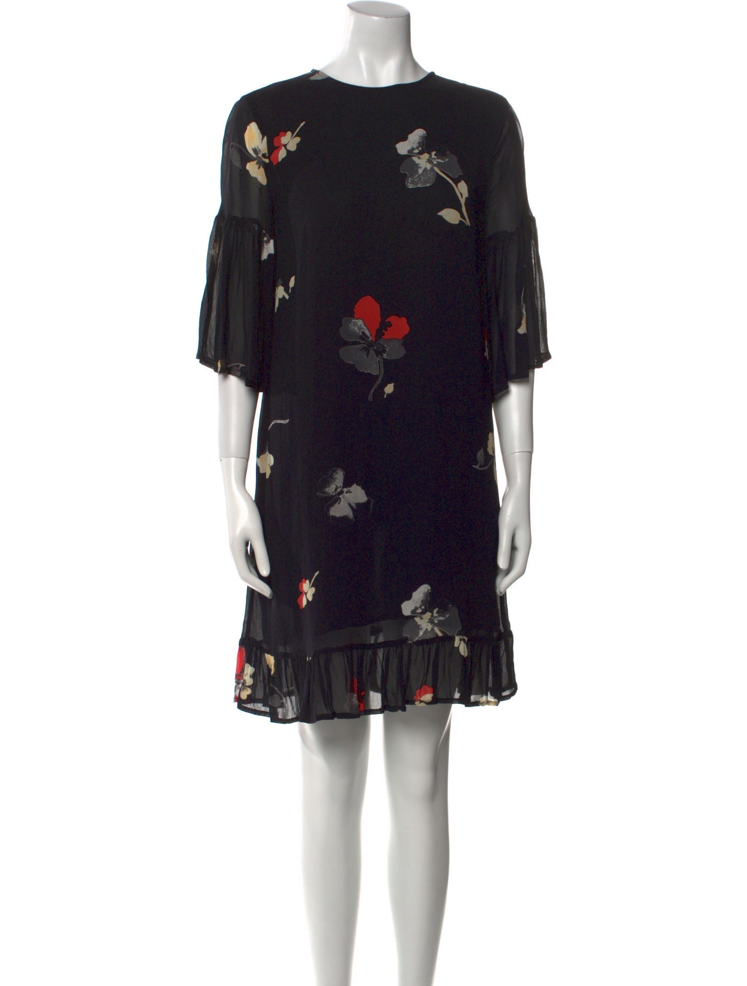 Ganni Floral Print Mini Dress