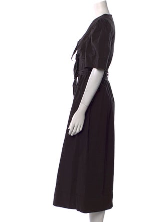 Ganni V-Neck Long Dress