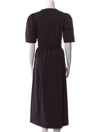 Ganni V-Neck Long Dress