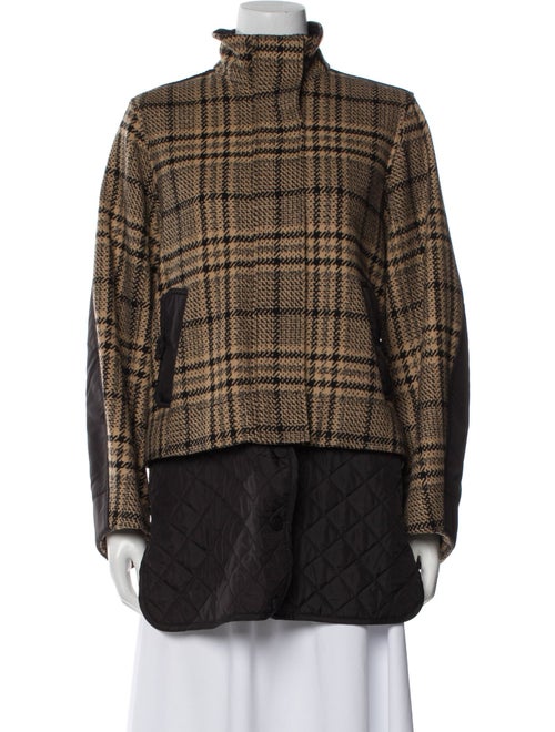 Ganni Wool Plaid Print Jacket