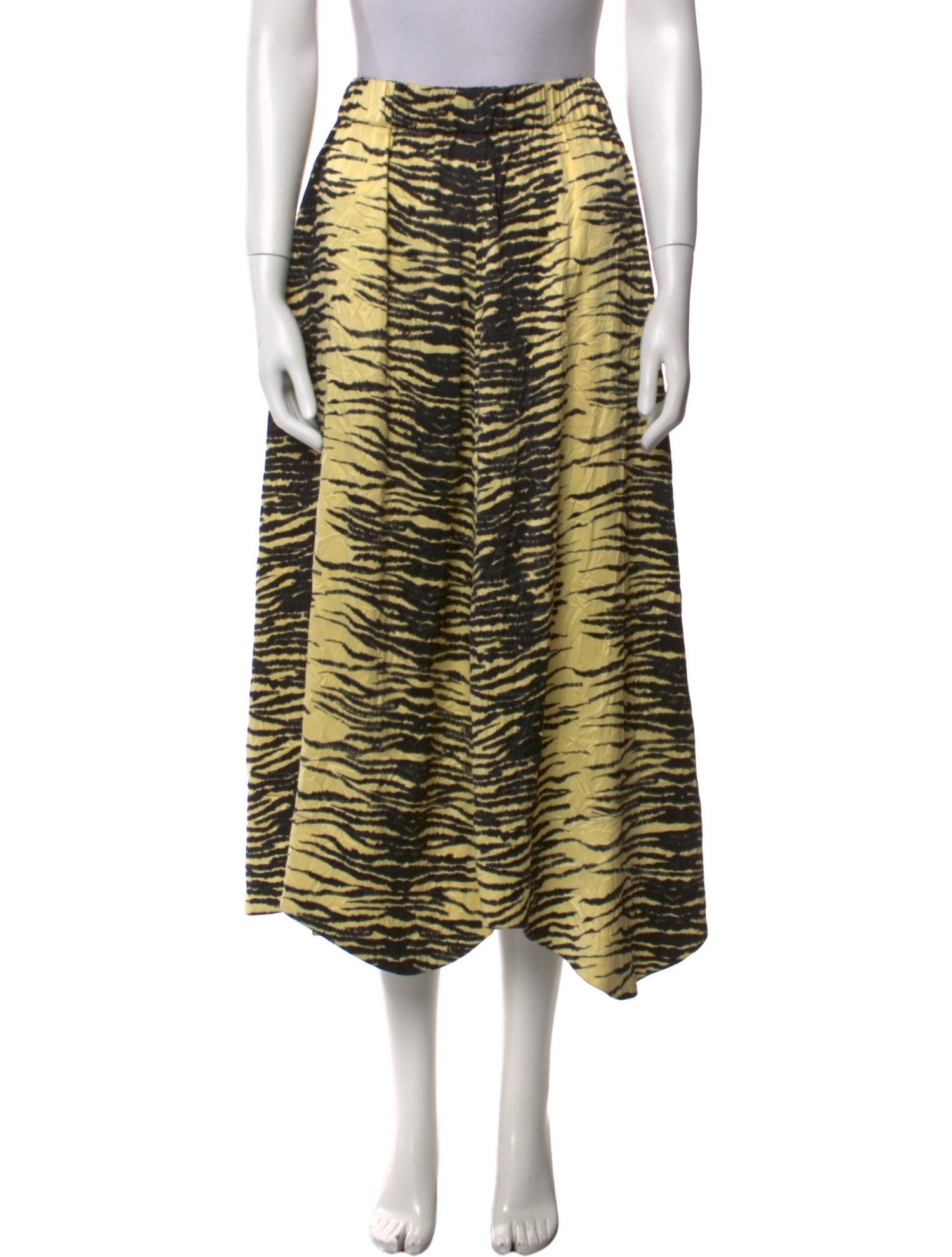 Ganni Animal Print Midi Length Skirt