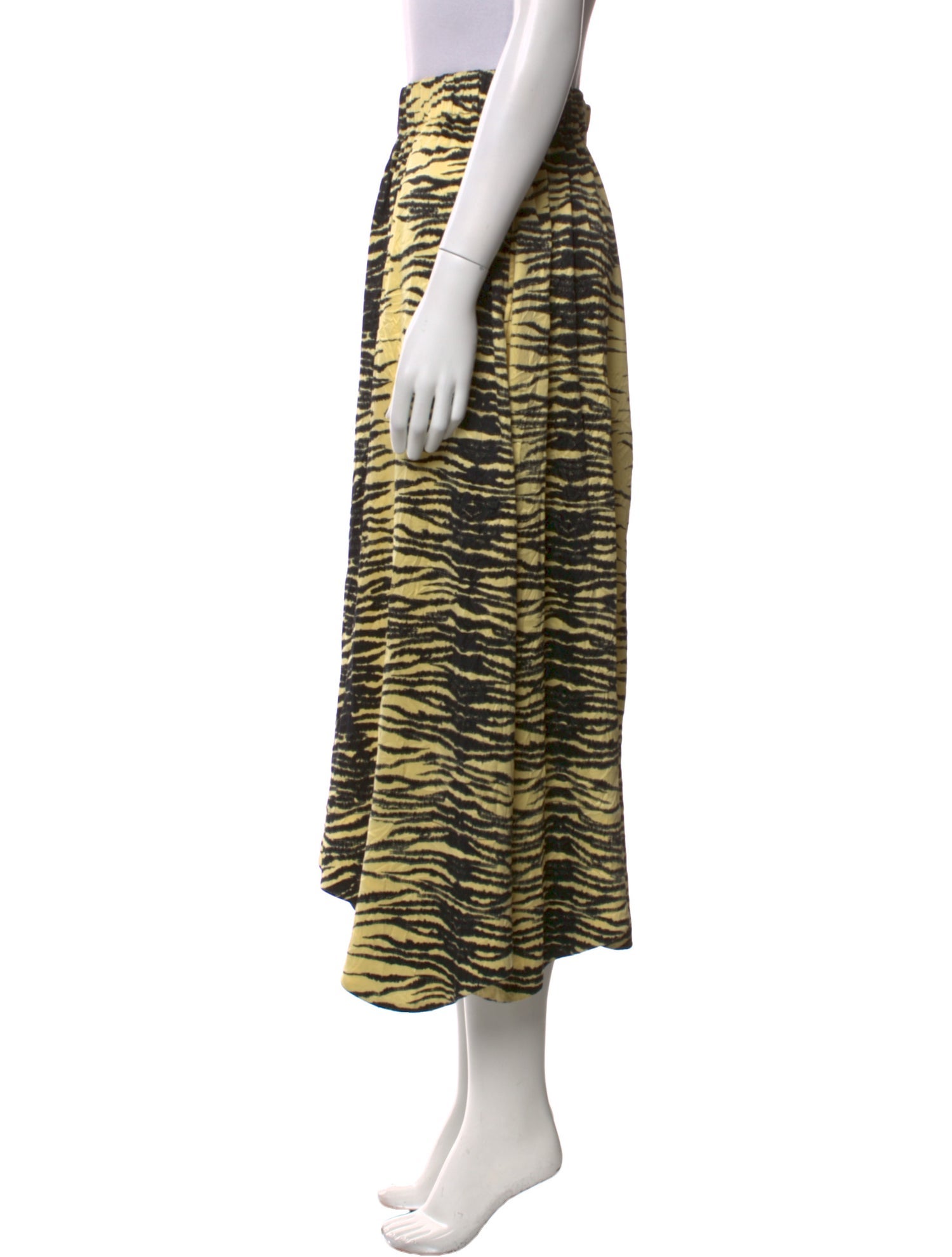 Ganni Animal Print Midi Length Skirt