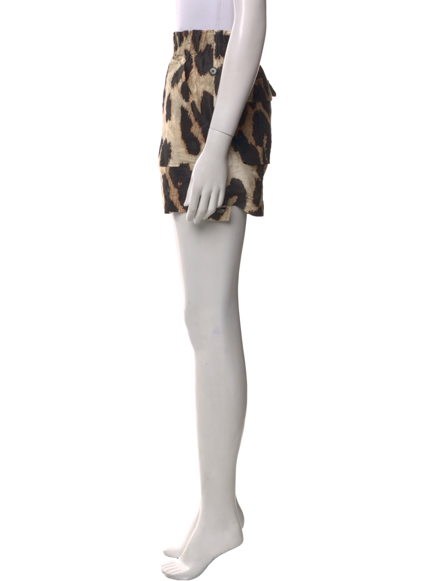 Ganni Linen Mini Shorts