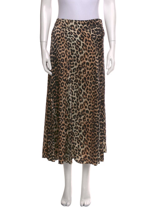 Ganni Silk Midi Length Skirt