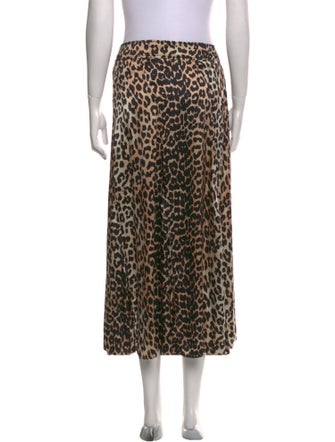 Ganni Silk Midi Length Skirt