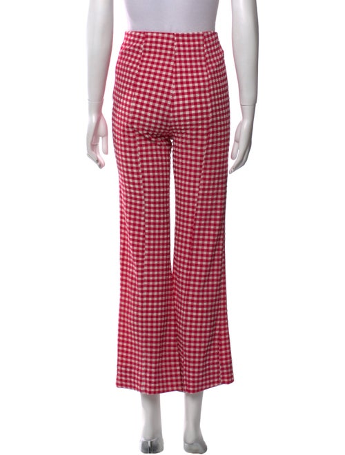 Ganni Plaid Print Wide Leg Pants