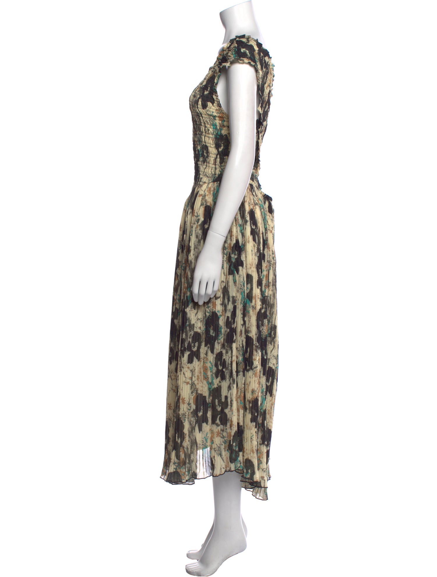 Ganni Printed Midi Length Dress