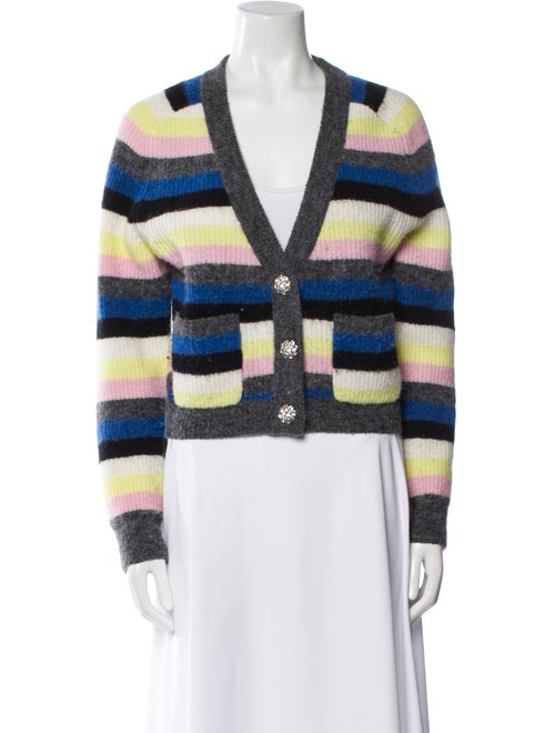 Ganni Striped V-Neck Sweater