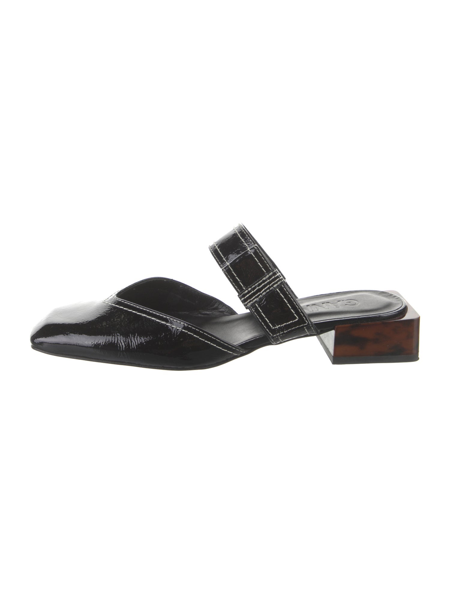 Ganni Patent Leather Mules