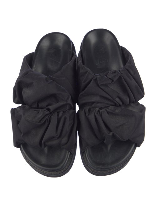 Ganni Ruffle Embellishment Slides