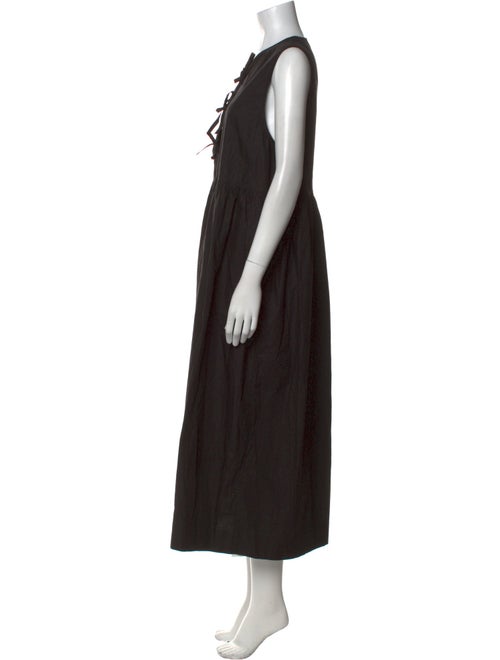 Ganni Tie Neck Long Dress