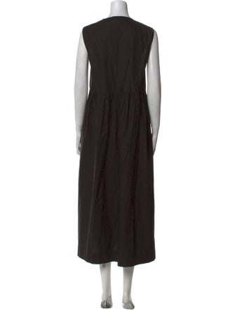 Ganni Tie Neck Long Dress