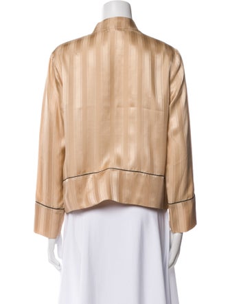 Ganni Silk Mock Neck Blouse