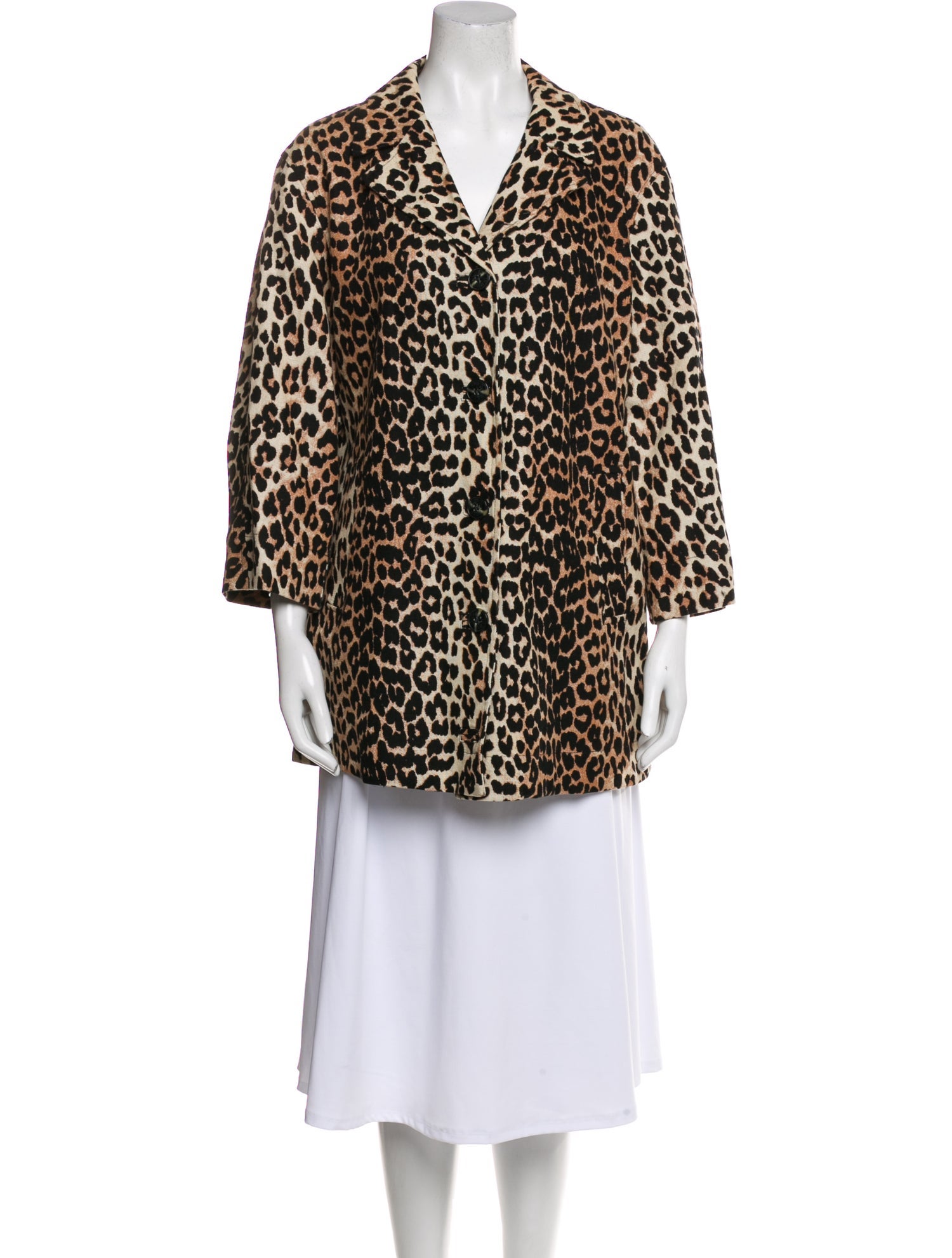Ganni Animal Print Faux Fur Jacket