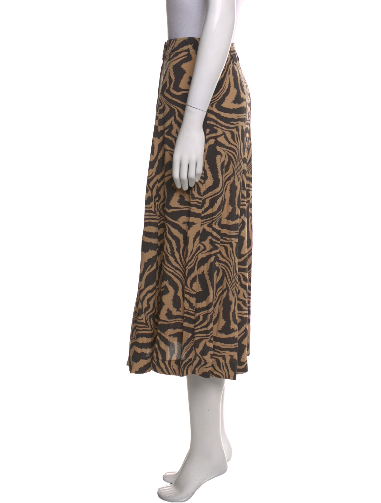 Ganni Animal Print Midi Length Skirt