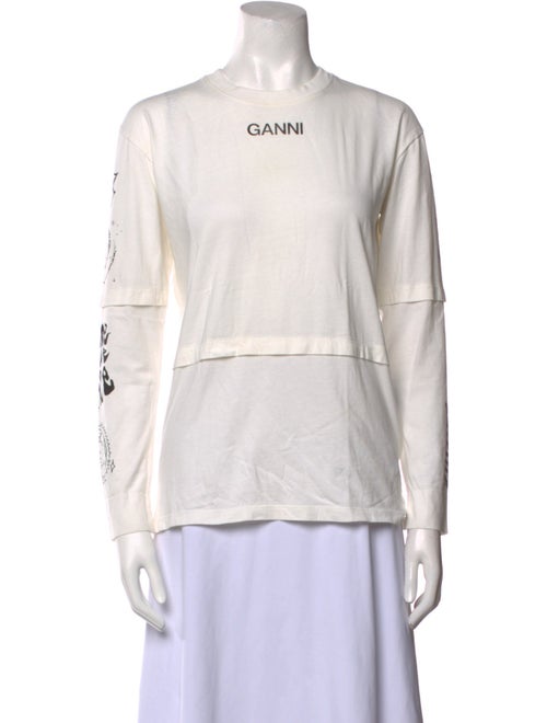 Ganni Graphic Print Crew Neck Sweatshirt