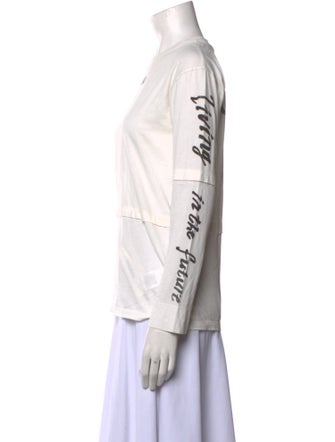 Ganni Graphic Print Crew Neck Sweatshirt