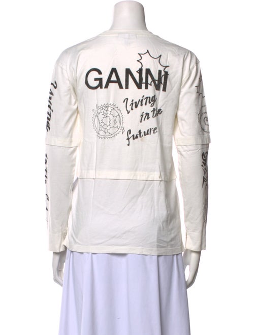 Ganni Graphic Print Crew Neck Sweatshirt