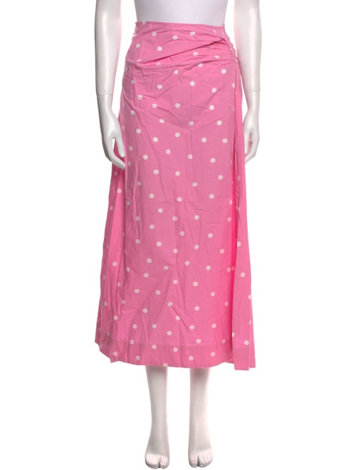 Ganni Polka Dot Print Midi Length Skirt