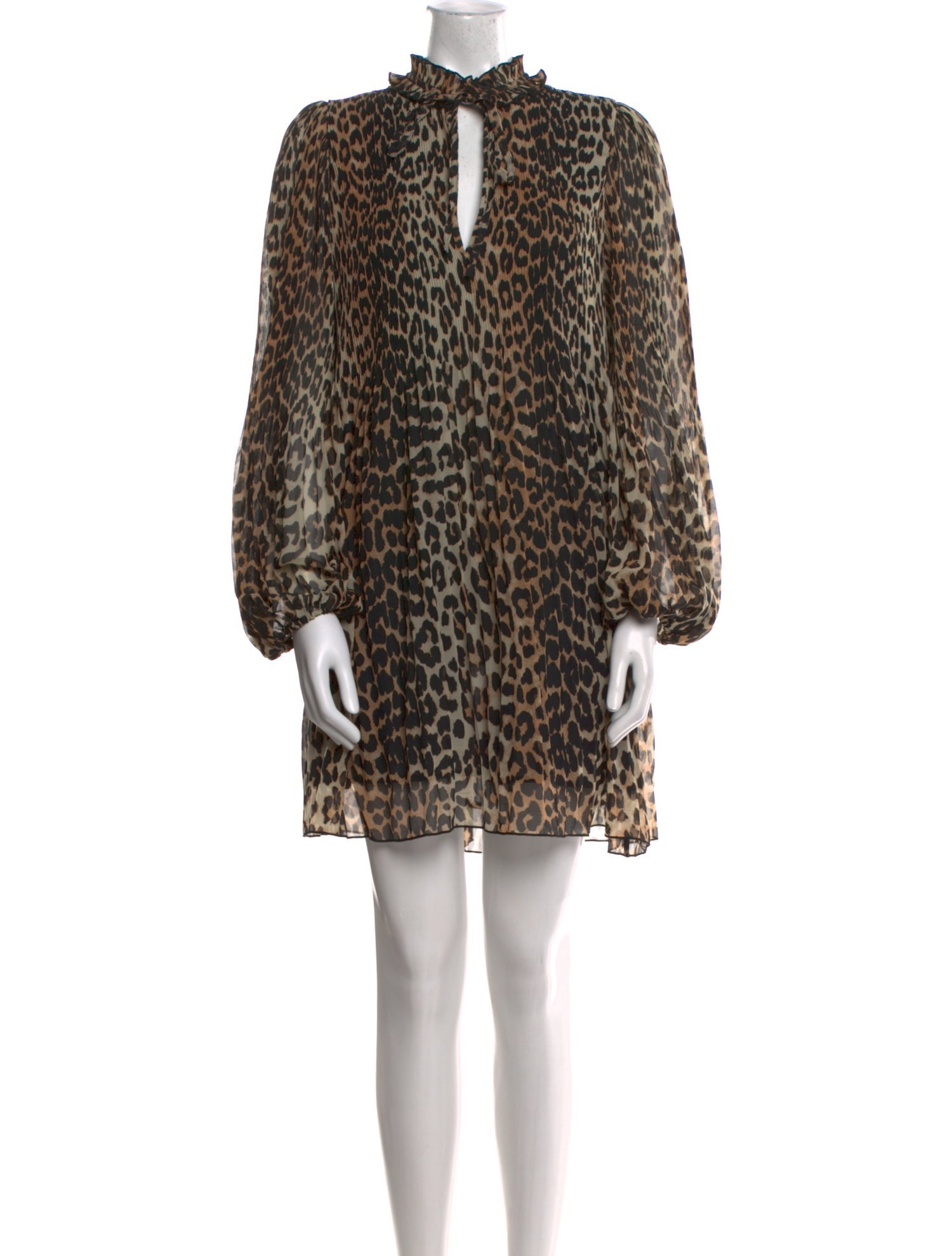 Ganni Animal Print Mini Dress