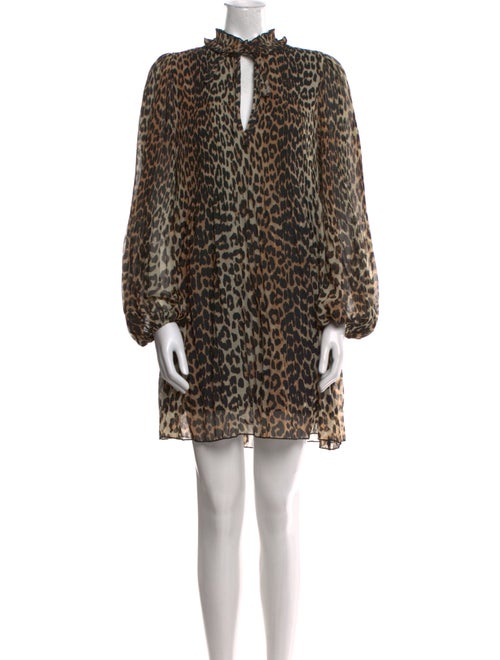 Ganni Animal Print Mini Dress