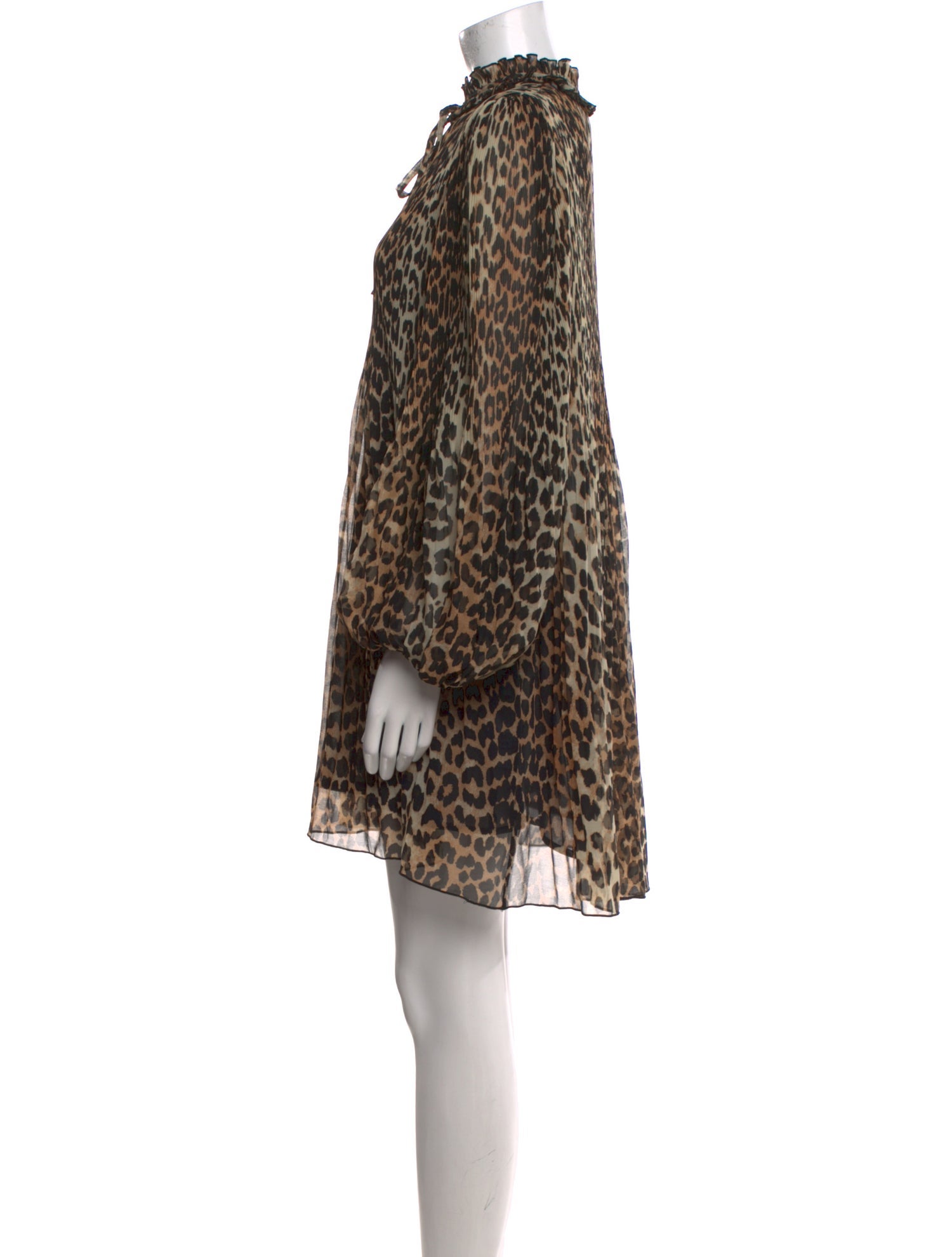 Ganni Animal Print Mini Dress