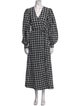 Ganni Plaid Print Long Dress