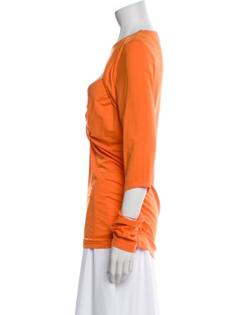 Ganni Crew Neck Long Sleeve Blouse