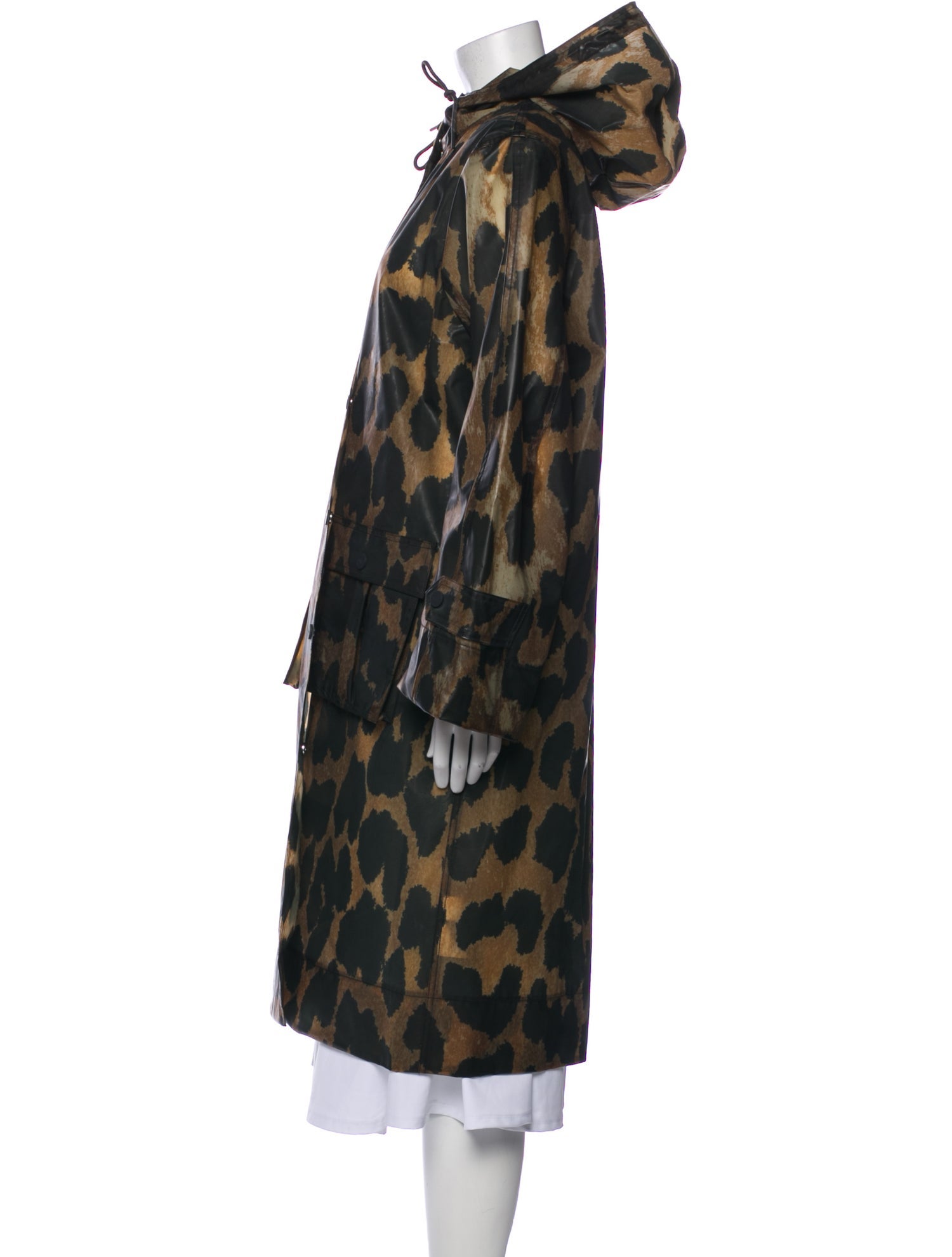 Ganni Animal Print Faux Fur Coat