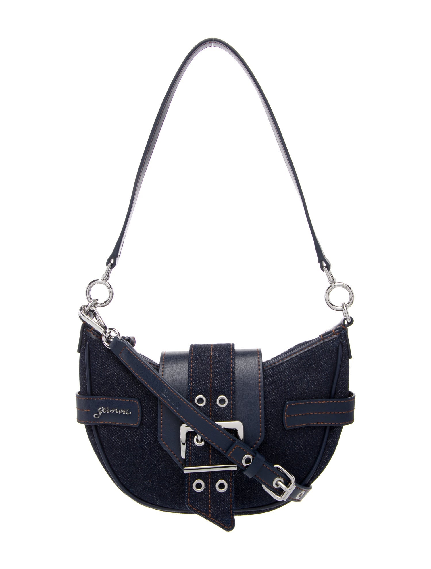 Ganni Denim Shoulder Bag