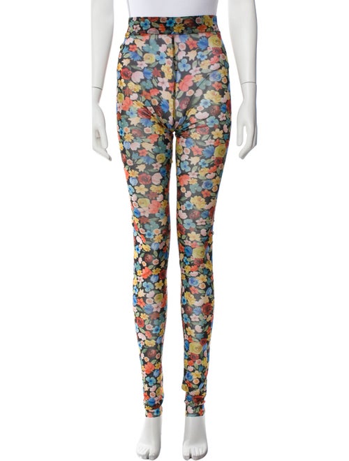Ganni Floral Print Skinny Leg Pants