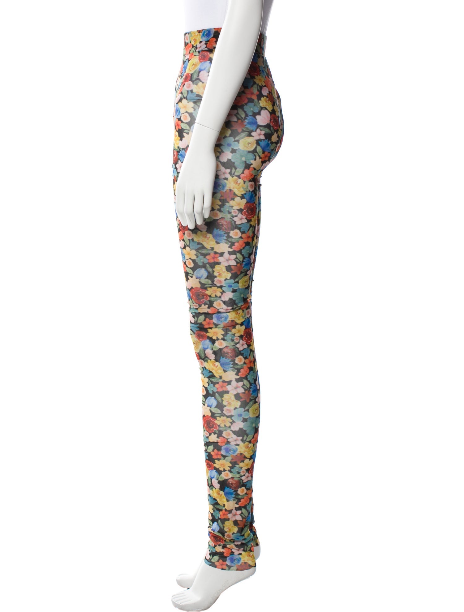 Ganni Floral Print Skinny Leg Pants
