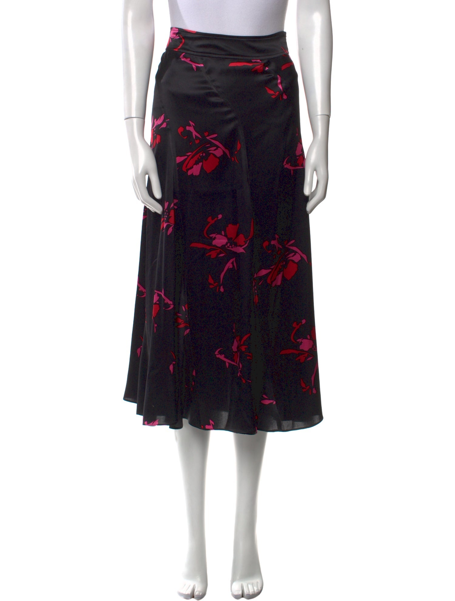 Ganni Silk Midi Length Skirt